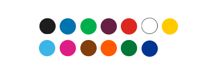 Opciones de colores disponibles