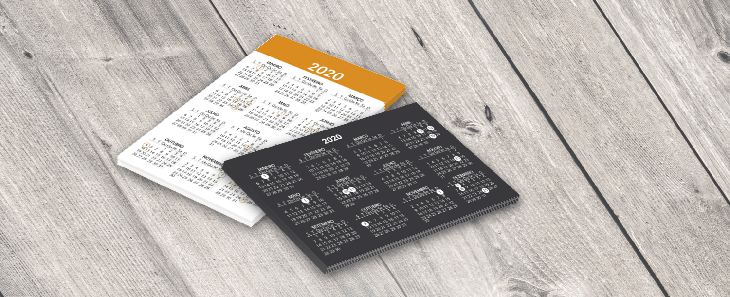 Calendário de bolso