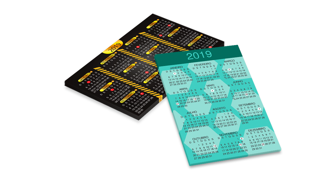 Calendário de bolso