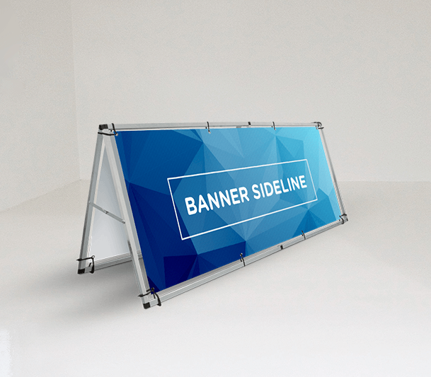 O Banner Horizontal é fácil de transportar, por isso, utilize-o em eventos ou na sua loja