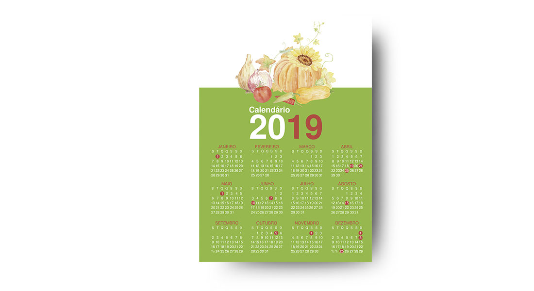 Calendários de parede