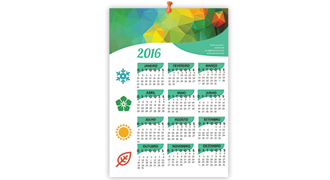 Calendário de parede